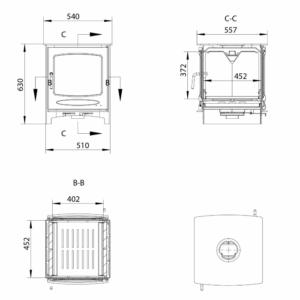 Henley Sherwood Double Sided Stove