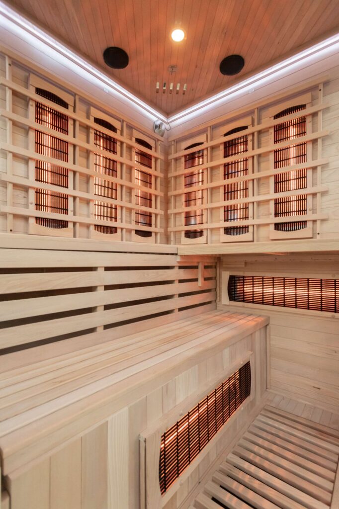 Athens 3 Corner Infrared Sauna Interior 01
