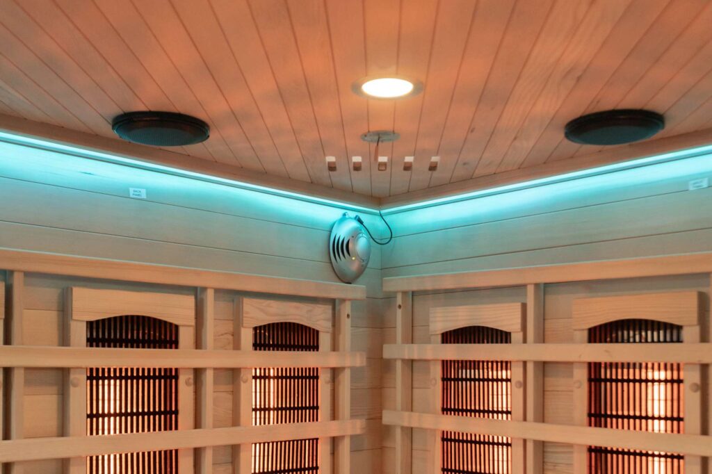 Athens 3 Corner Infrared Sauna Led 01