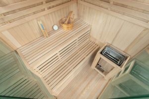 Lisbon 3 Corner Traditional Sauna Benches 01