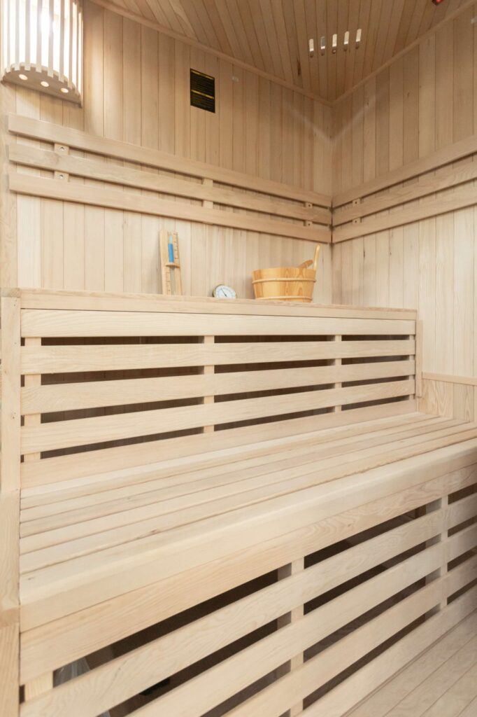 Lisbon 3 Corner Traditional Sauna Interior 03