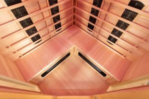 Madrid 3 Corner Infrared Sauna Interior 01