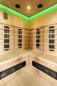Madrid 3 Corner Infrared Sauna Interior 010