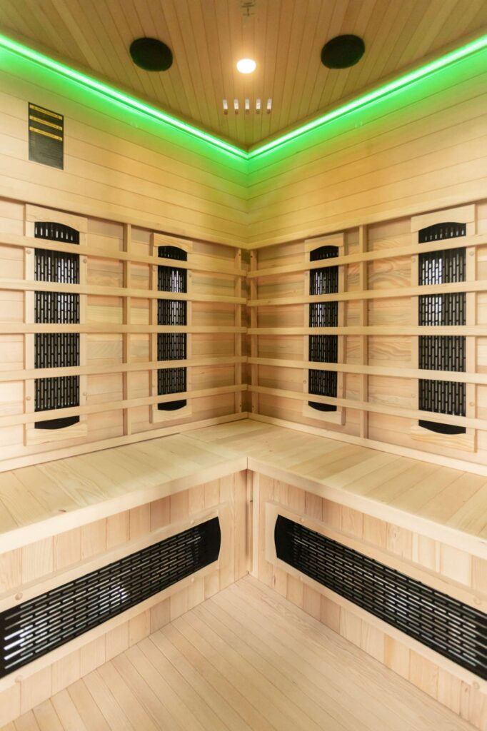 Madrid 3 Corner Infrared Sauna Interior 010