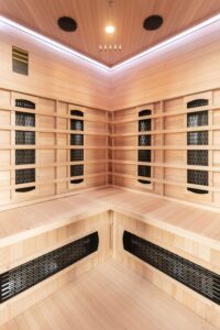 Madrid 3 Corner Infrared Sauna Interior 011