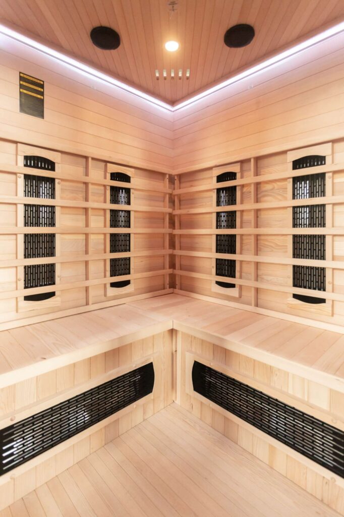 Madrid 3 Corner Infrared Sauna Interior 011