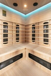 Madrid 3 Corner Infrared Sauna Interior 012