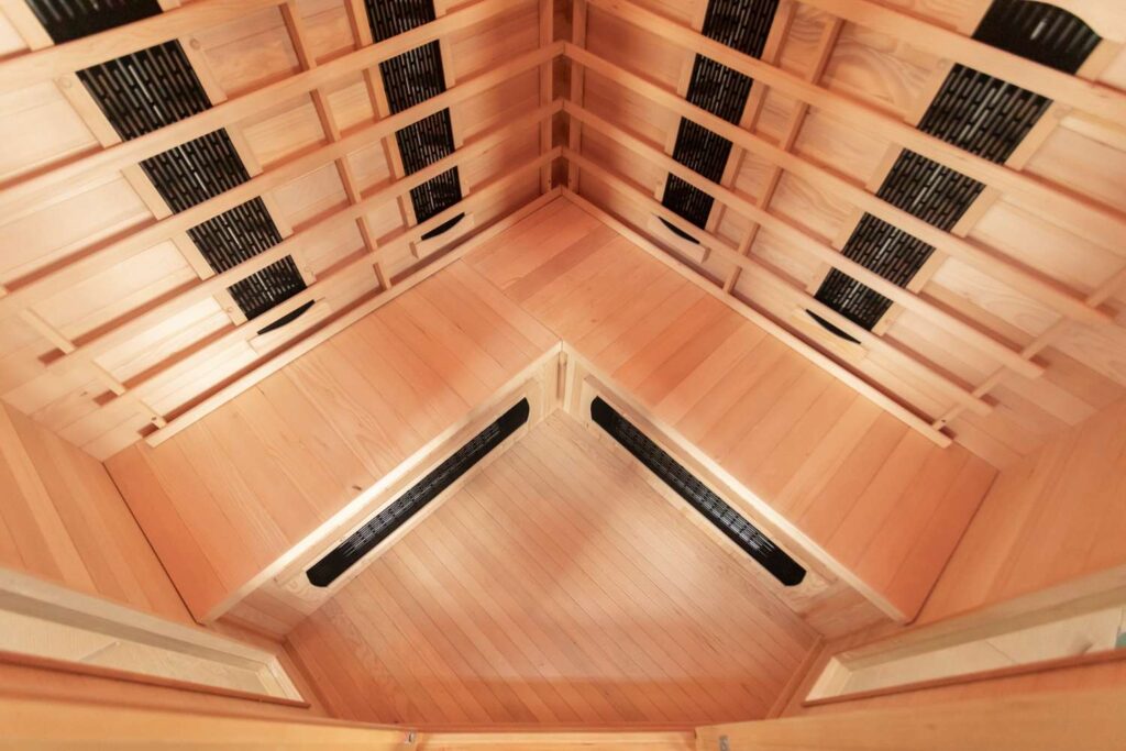 Madrid 3 Corner Infrared Sauna Interior 02