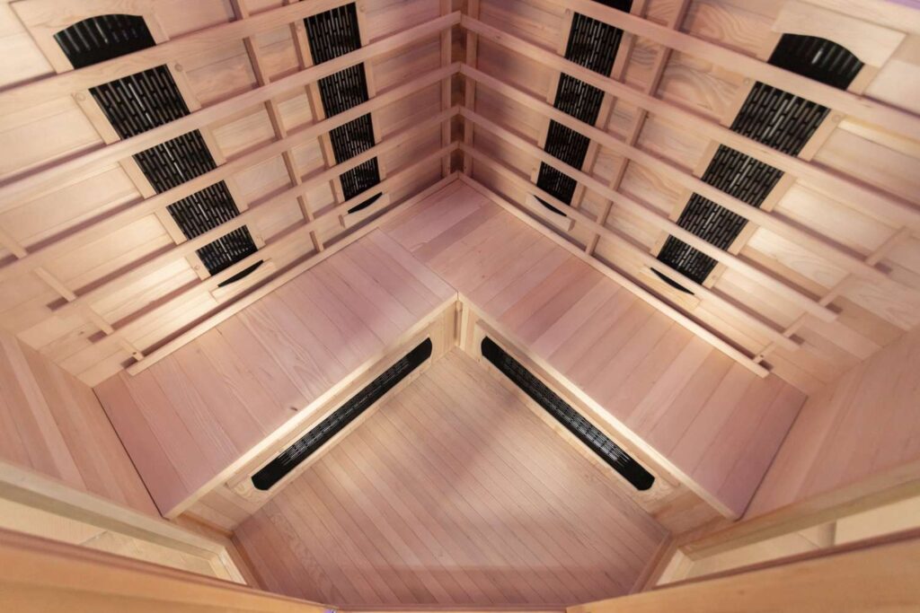 Madrid 3 Corner Infrared Sauna Interior 04