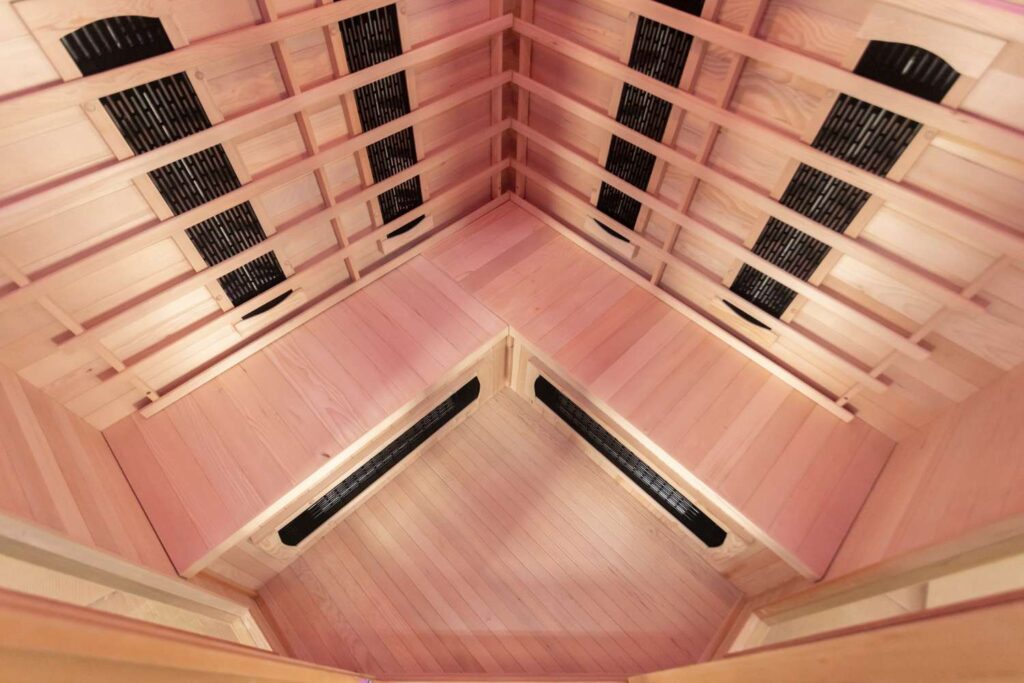 Madrid 3 Corner Infrared Sauna Interior 05