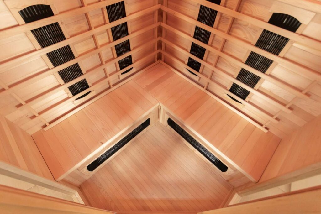 Madrid 3 Corner Infrared Sauna Interior 06