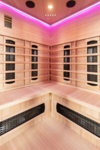 Madrid 3 Corner Infrared Sauna Interior 07