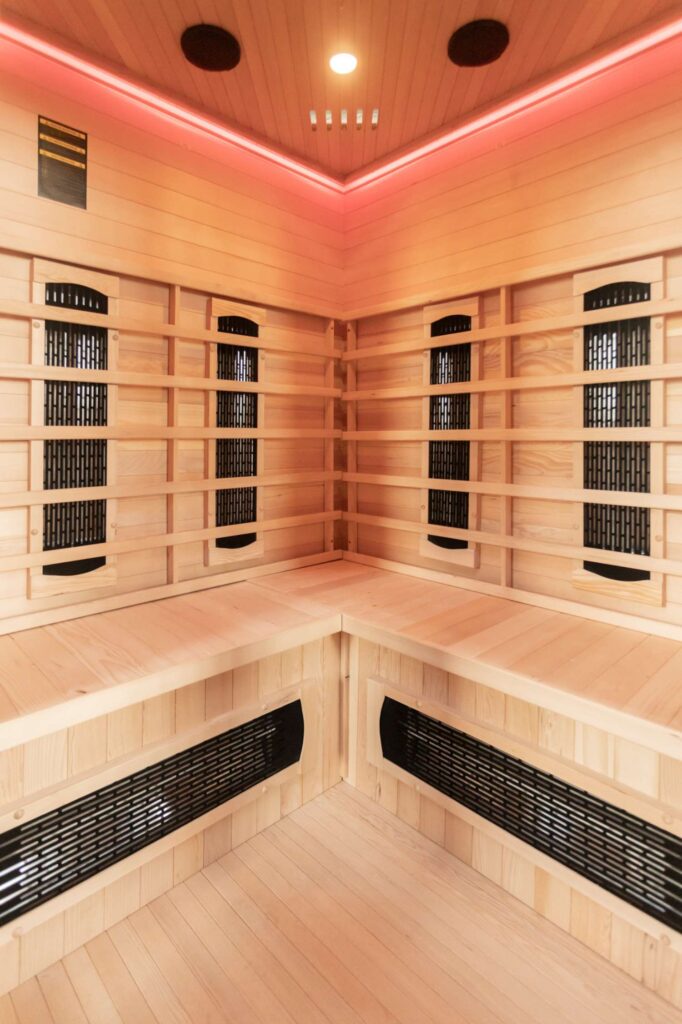 Madrid 3 Corner Infrared Sauna Interior 08