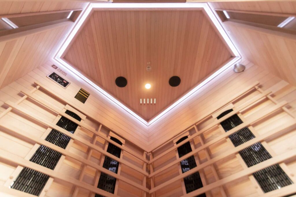 Madrid 3 Corner Infrared Sauna Led 02