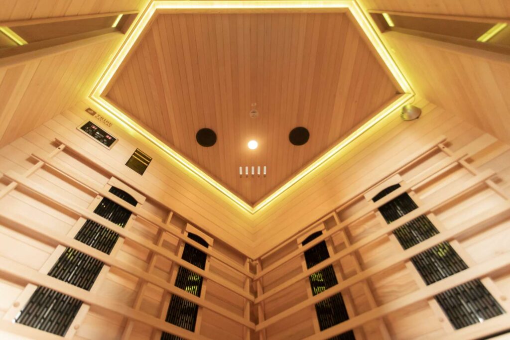 Madrid 3 Corner Infrared Sauna Led 07